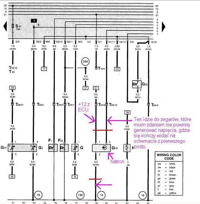 Golf mk3 - martwa deska rozdzielcza - tylko po odpaleniu silnika