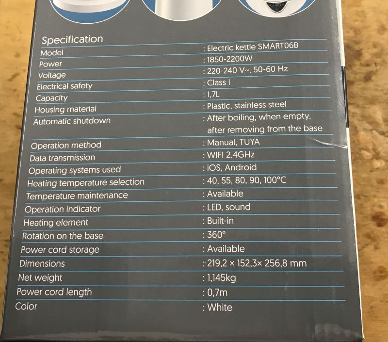 Why WiFi connectivity in an electric kettle? Svensson Tuya SMART06B test