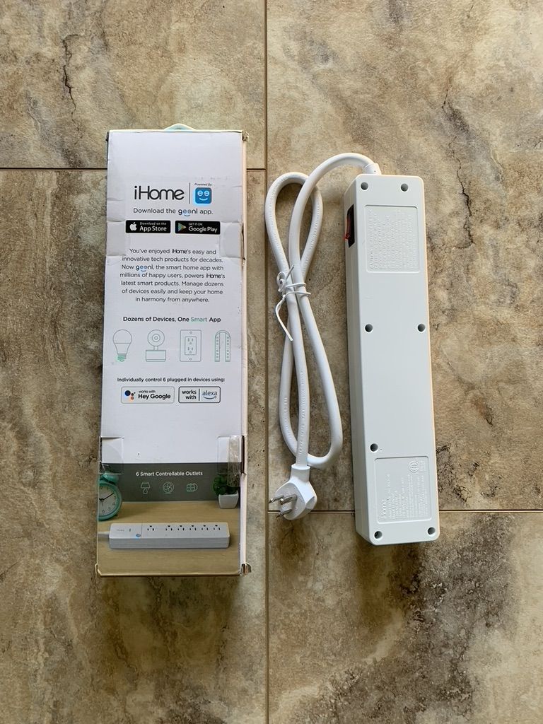 iHome IH-SW007-199W 6 Outlet Smart Surge Protector Works with Alexa & Google Home