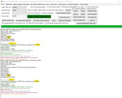 Screenshot of BK7231 Easy UART Flasher showing “flash read success!” and a flash read log.