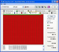 Wadliwa powierzchnia dysku 2,5" Seagate ST9250315AS. Ba