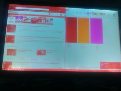Czerwony obraz przez kabel HDMI-DVI, brak obrazu przez adapter HDMI-VGA