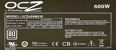 OCZ Technology model: OCZ600MXSP - Brak napięcia na PG, uklad scalony PS224