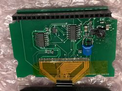 Circuit board with electronic components on bubble wrap.