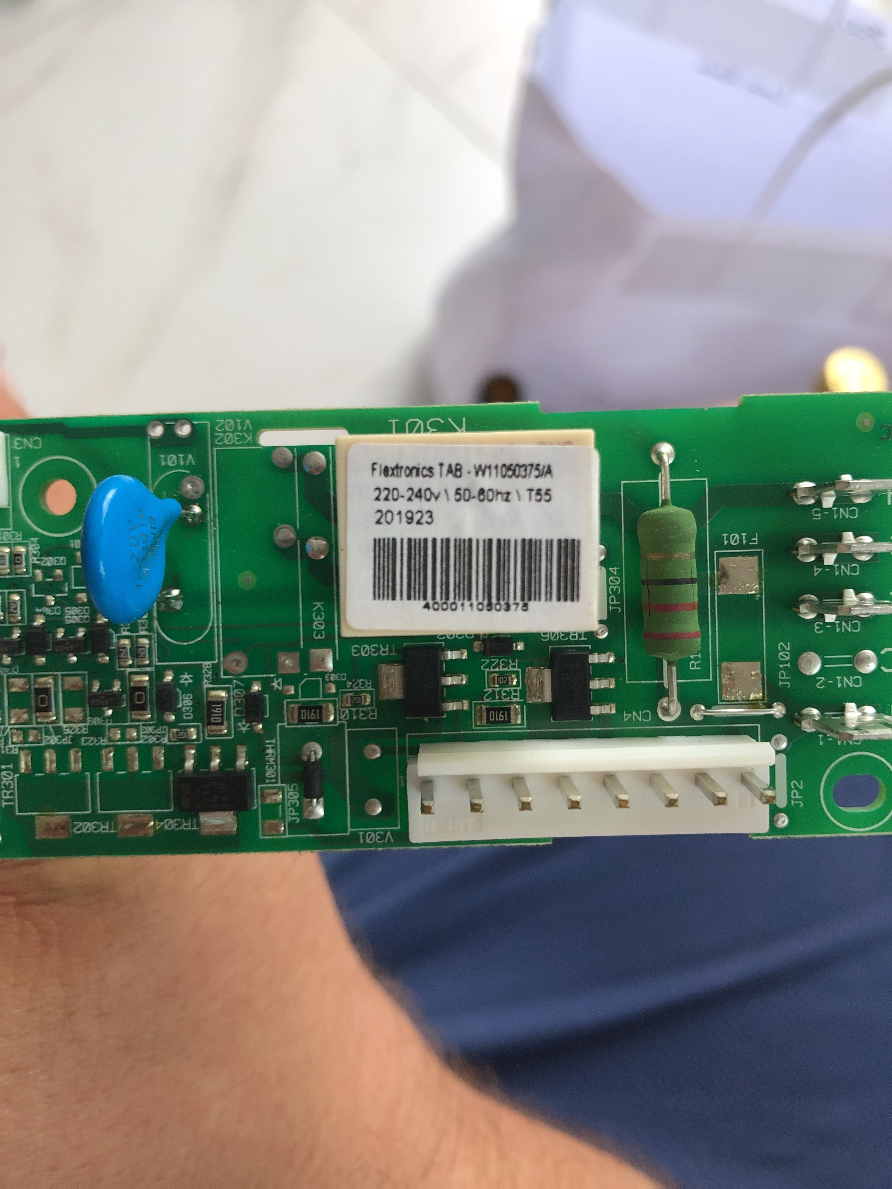 Candy Smart CSWS 485D/5S po przepięciu w instalacji.