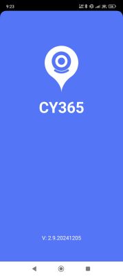 CY365 app splash screen with a camera logo and version number