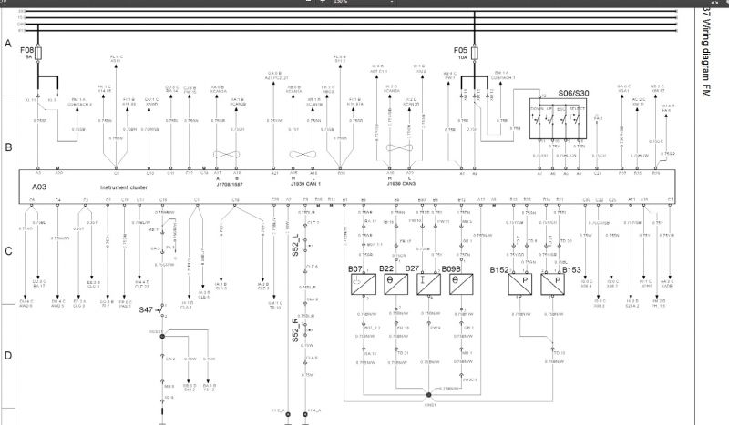 Volvo FH4 Manual - Szukam schematu licznika, obwód zasilania