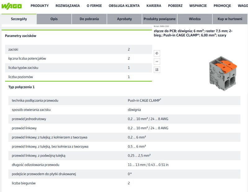 Nowe złączki do PCB od WAGO