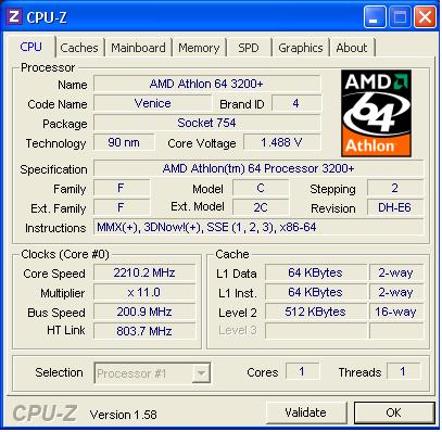 Podkręcenie Athlona 64 3200+ na BIOS'ie AMI