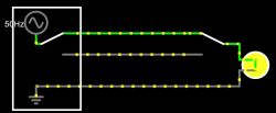 Stair Switch Project on ESPHome Diagram of a lighting circuit with two stair switches and a bistable relay.