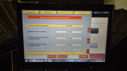Ekran programu Lexia pokazujący parametry wysokości zawieszenia Citroena C5