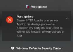 Vertrigo server - łączy się z siecią tylko gdy uruchomię go jako admin Vertrigo server - łączy się z siecią tylko gdy uruchomię go jako admin