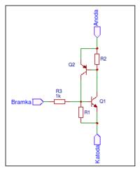 Szukam tyrystora z prądem podtrzymania poniżej 0.1mA i napięciem bramki do 14V