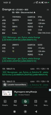 Zowee H362-383 Orange - jak wymusić BTS przez PCI/ARFCN?