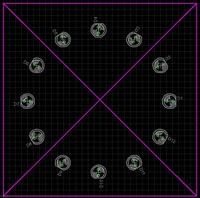 Eagle - projekt płytki z elementami na planie koła