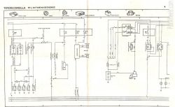 Schemat elektryczny dla silników Toyota Corolla 2E-L, 4A-F i 4A-GE