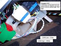Peugeot 407 2006 - Alarm schemat podłączenia alarmu Can