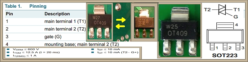 Bosch WAS32443-14 type WNM52 - Triak OT409 jaki zamiennik.