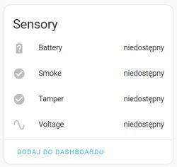 Screenshot of a sensor panel in Home Assistant, all marked as unavailable.