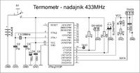 Termometr balkonowy, Attiny2313, 433MHz, Bascom