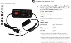Zasilacz regulowany HGJ1-1509T 4-24V 60W Excellway z woltomierzem Zasilacz regulowany HGJ1-1509T 4-24V 60W Excellway z woltomierzem