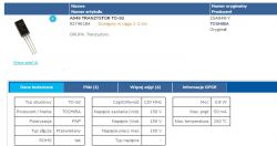 [Rozwiązano] Zamienniki tranzystorów RFP50N06 i A916 we wzmacniaczu ...