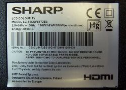 Sharp LC-55CUF8472ES - Uruchomienie trybu serwisowego Sharp LC CUF