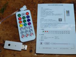 LED Controller with Remote and Instructions Remote and instructions for USB LED controller