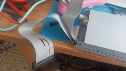 Connected NEC FD1231H floppy drive to a computer.