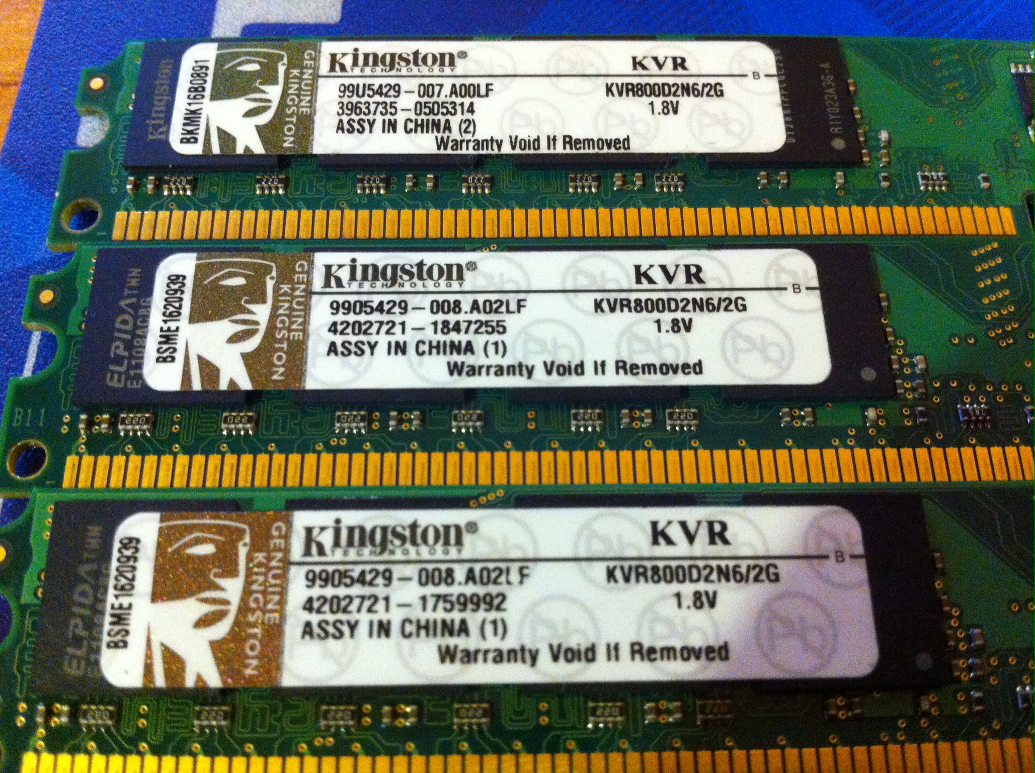 [Sprzedam] Pamięć RAM DDR2 Kingston KVR800D2N6/2G - 3x2GB
