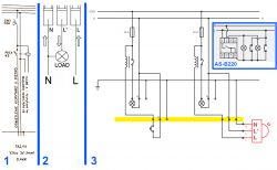 Mikrofalowy czujnik ruchu + automat schodowy AS-B220 F&F