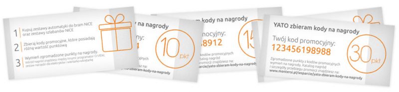 "YATO zbieram kody na nagrody" - akcja promocyjna Montersi.pl "YATO zbieram kody na nagrody" - akcja promocyjna Montersi.pl