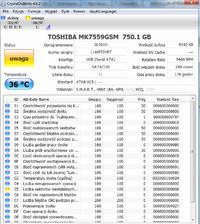 Błąd CRC na dysku LG HDD HXD5 750GB - jak odzyskać dane bez formatowania?