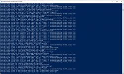 Screenshot of a Windows PowerShell window displaying MQTT logs.