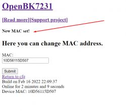 [BK7231T] My HTTP server, configurator, MQTT support from Home Assistant