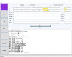 Screenshot of a firmware flashing tool with the Downloader tab open.