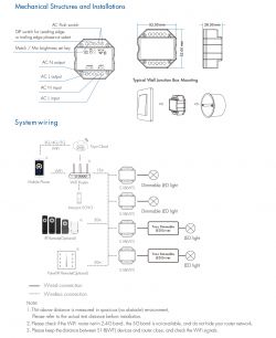 System wiring diagram with installation and mechanical structure description.