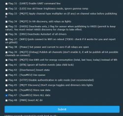 Settings list with TuyaMCU Store ALL data checked.