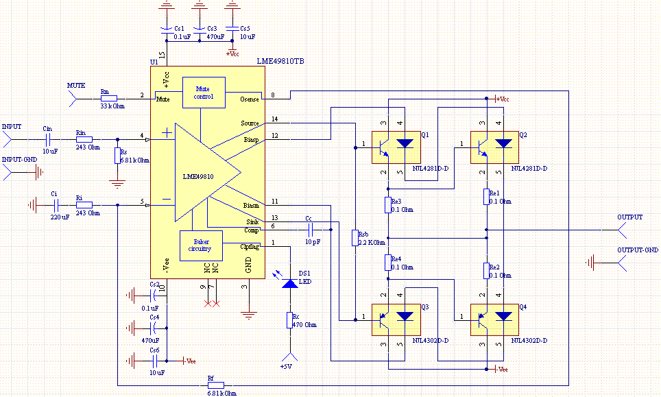 Lme49810 схема усилителя