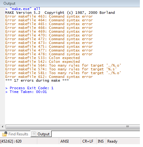 Problem z kompilacją programu w WinAVR-20090313 pod Windows7