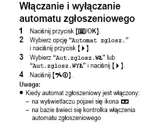 KX-TCD220 brak grafiki na LCD - jak wyłączyć sekretarkę bez wyświetlacza?