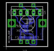 PCB layout for an encoder on a black background.