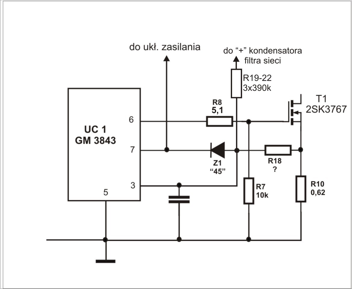 Przetwornica - zasilacz 12V/2A na GM3843 - elektroda.pl
