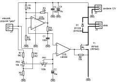 Ultrasonic PWM with soft start for speed control of a DC motor.
