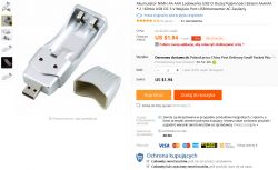 Ładowarka USB, do akumulatorów Ni-MH Made in China - Recenzja