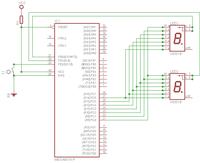 Atmega88 - prądy pinów, podwójny wyświetlacz 7s - czy ten schemat jest poprawny?