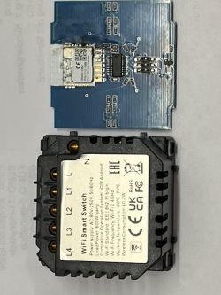 WiFi Smart Switch module with Tuya chip and circuit board.
