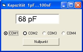 Miernik pojemności pod złącze COM na NE555