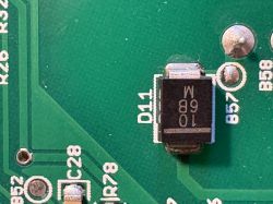 Kenwood Cooking Chef KC099 - D11 SMD diode 10 6B M shorted, no display