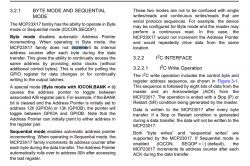 MCP23017 Documentation: Byte and Sequential Modes and I2C Write Operation Section of documentation discussing Byte and Sequential modes and I2C write operation for MCP23017.